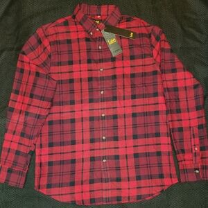 Lee Men's Red Plaid Shirt